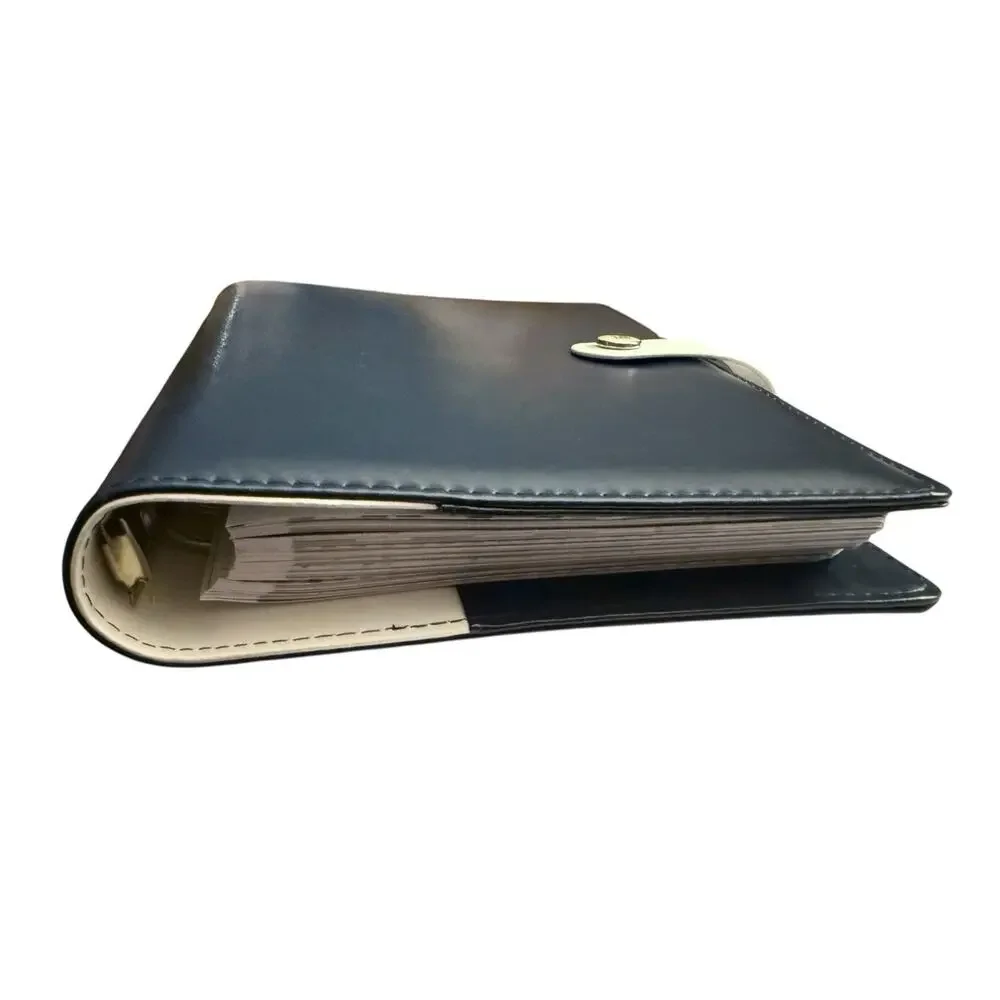 The Paper Studio Agenda 52 Navy Blue White Planner 6 Ring 7.5